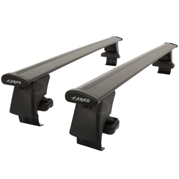 Farad Wing Black Aluminium Roof Bars to fit Mazda 3 Hatchback Mk.3 2013 - 2018 (No Roof Rails)