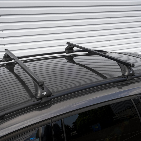 Farad Pro Square Steel Roof Bars to fit Ford Ka+ Active 2018 - 2019 (Open Roof Rails)