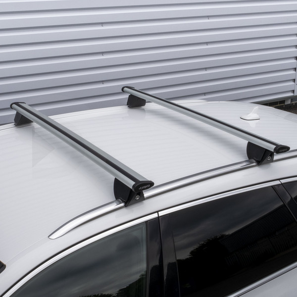 Farad Hilo Wing Silver Aluminium Roof Bars to fit Audi Q5 (B9) 2017 - 2025 (Closed Roof Rails)