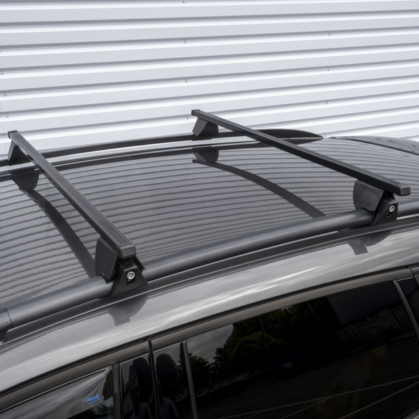Farad Hilo Square Steel Roof Bars to fit Volvo XC90 Mk.1 2002 - 2014 (Open Roof Rails)