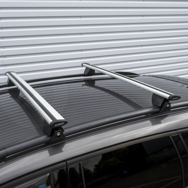Farad Hilo Wing Silver Aluminium Roof Bars to fit Hyundai INSTER 2024 - 2025 (Open Roof Rails)