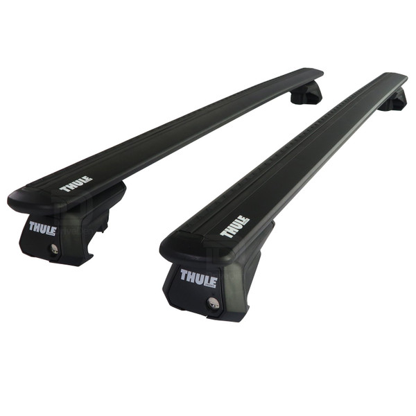 Thule WingBar Evo Black Aluminium Roof Bars to fit Audi A4 Allroad (B9) 2016 - 2022 (Open Roof Rails)