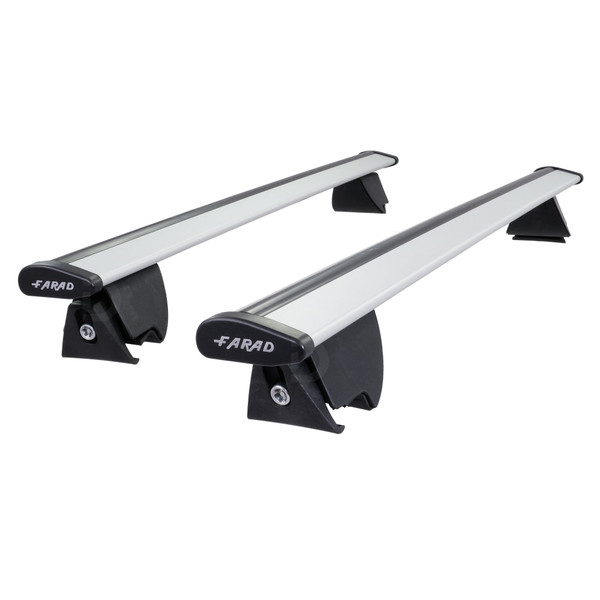 Farad Hilo Wing Silver Aluminium Roof Bars to fit Seat Leon ST Estate Mk.4 2020 - 2025 (Closed Roof Rails)