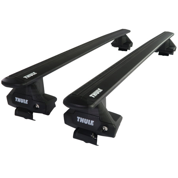 Thule WingBar Evo Black Aluminium Roof Bars to fit Volkswagen Passat Saloon Mk.8 2015 - 2022 (No Roof Rails)