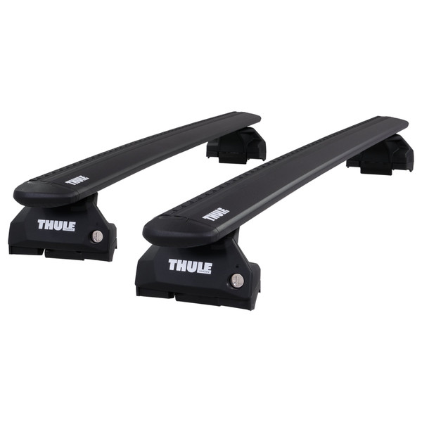 Thule WingBar Evo Black Aluminium Roof Bars to fit Volkswagen Passat Estate Mk.8 2015 - 2023 (Closed Roof Rails)