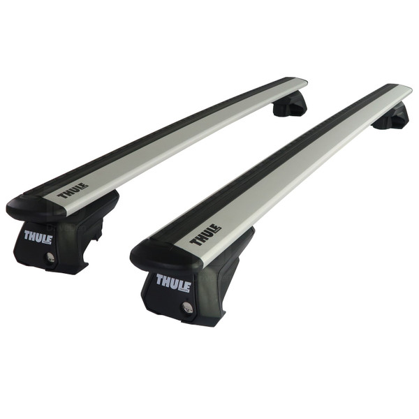Thule WingBar Evo Silver Aluminium Roof Bars to fit Volkswagen Caddy Life Mk.4 2015 - 2020 (Open Roof Rails)