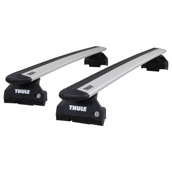 Thule WingBar Evo Silver Aluminium Roof Bars to fit Volkswagen Caddy Life Mk.4 2015 - 2020 (Fixed Point Roof)