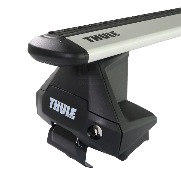 Thule WingBar Evo Silver Aluminium Roof Bars to fit Volkswagen Golf Hatchback Mk.7 2013 - 2020 (No Roof Rails)