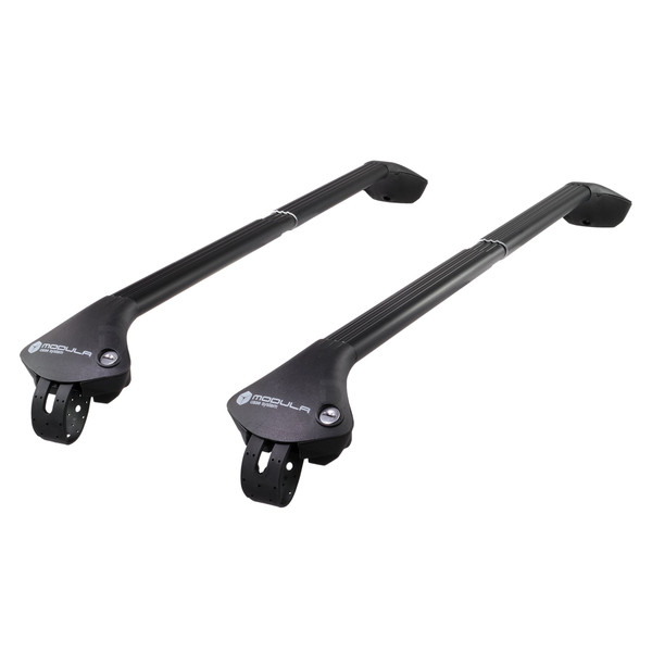 Modula Oval Aluminium Black Roof Bars to fit BMW X3 (E83) 2003 - 2010 (Open Roof Rails)