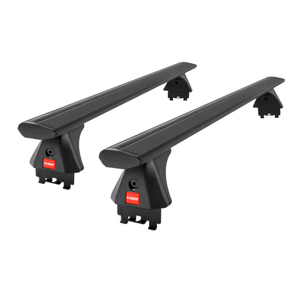 Fabbri Viva Black Aluminium Roof Bars to fit Hyundai i20 (5 Door) Mk.2 2015 - 2020 (Fixed Point Roof)