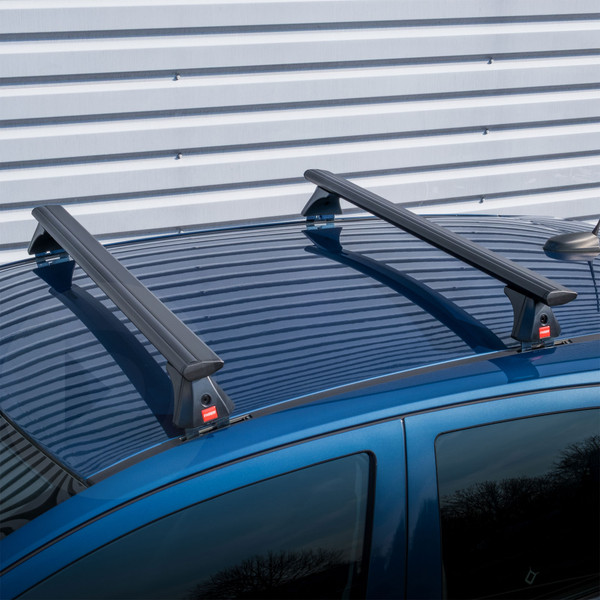 Fabbri Viva Black Aluminium Roof Bars to fit Kia Ceed Hatchback Mk.4 2018 - 2025 (Fixed Point Roof)