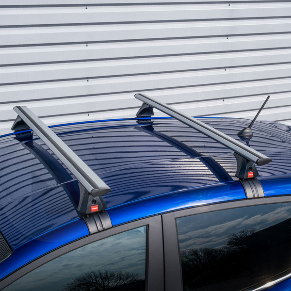 Fabbri Viva Silver Aluminium Roof Bars to fit Honda Civic Hatchback Mk.9 2012 - 2016 (No Roof Rails)