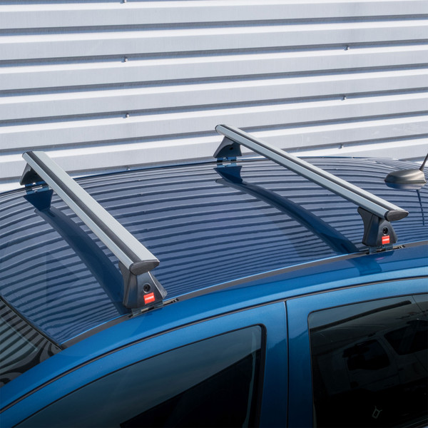 Fabbri Viva Silver Aluminium Roof Bars to fit Kia Ceed Hatchback Mk.4 2018 - 2025 (Fixed Point Roof)