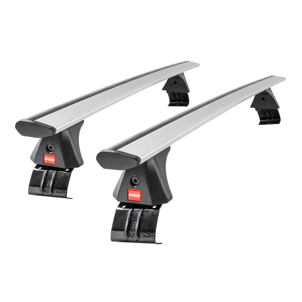 Fabbri Viva Silver Aluminium Roof Bars to fit Mitsubishi L200 (Double Cab) Mk.3/4 2005 - 2015 (No Roof Rails)