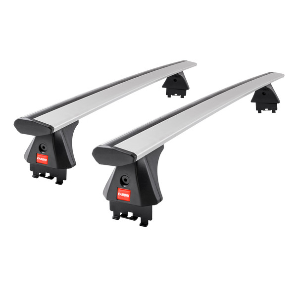 Fabbri Viva Silver Aluminium Roof Bars to fit Vauxhall Adam 2012 - 2019 (Fixed Point Roof)
