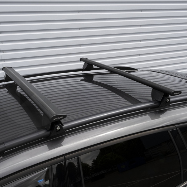 Farad Hilo Wing Black Aluminium Roof Bars to fit Audi A4 Allroad (B8) 2009 - 2015 (Open Roof Rails)