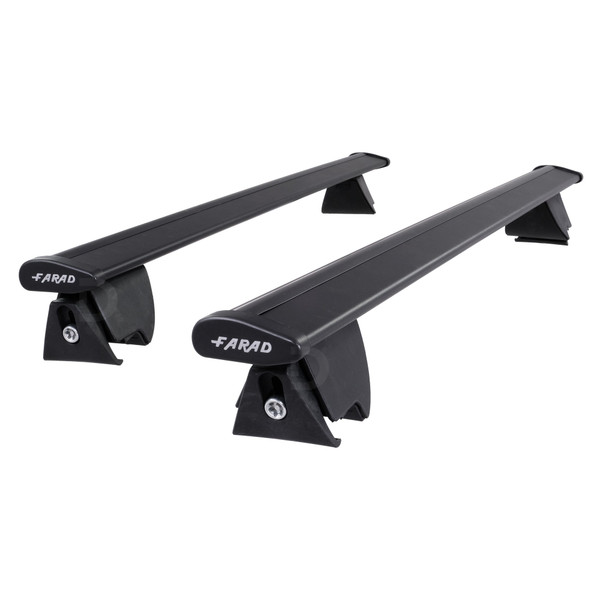 Farad Hilo Wing Black Aluminium Roof Bars to fit BMW X3 (F25) 2010 - 2017 (Closed Roof Rails)