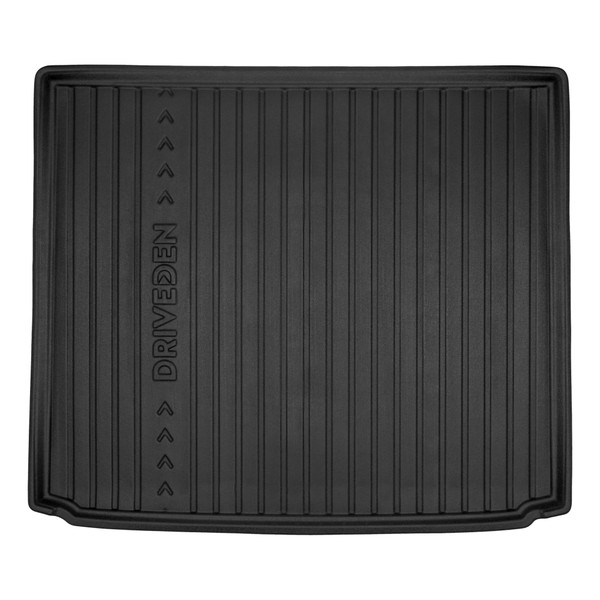DriveDen Custom-Fit Rubber Boot Mat to fit Ford Focus Estate Mk.4 2018 - 2025 (with Temporary Spare Wheel, Raised Boot Floor)