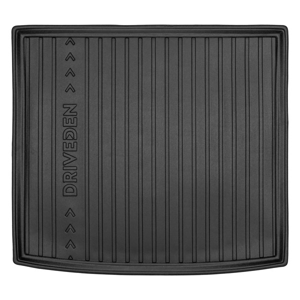 DriveDen Custom-Fit Rubber Boot Mat to fit Audi Q3 SUV Mk.2 2019 - 2025 (with Raised Boot Floor, Fixed Rear Bench)