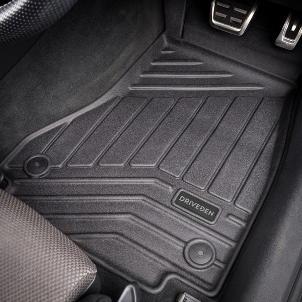 DriveDen Custom-Fit Rubber Car Mats to fit Audi A4 Saloon (B9) 2016 - 2024