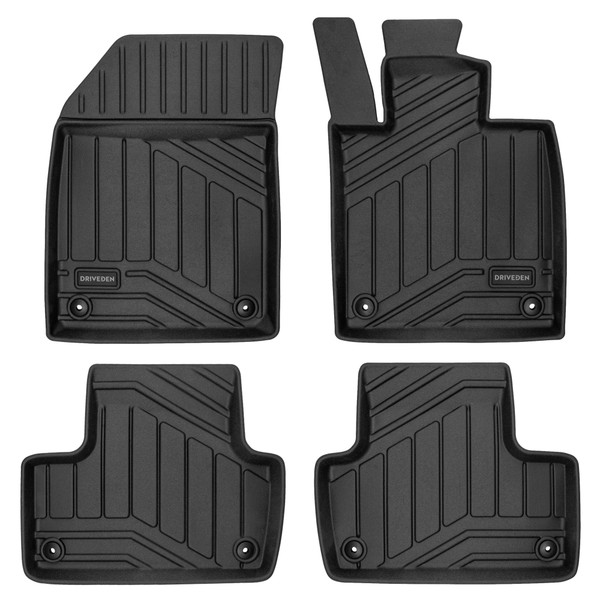 DriveDen Custom-Fit Rubber Car Mats to fit Volvo XC60 Mk.2 2017 - 2025