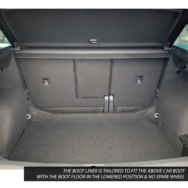 Gledring Tailored Black Boot Liner to fit Volkswagen Tiguan Mk.2 (Excl. Hybrid) 2016 - 2023 (with Lowered Fixed Height Boot Floor)