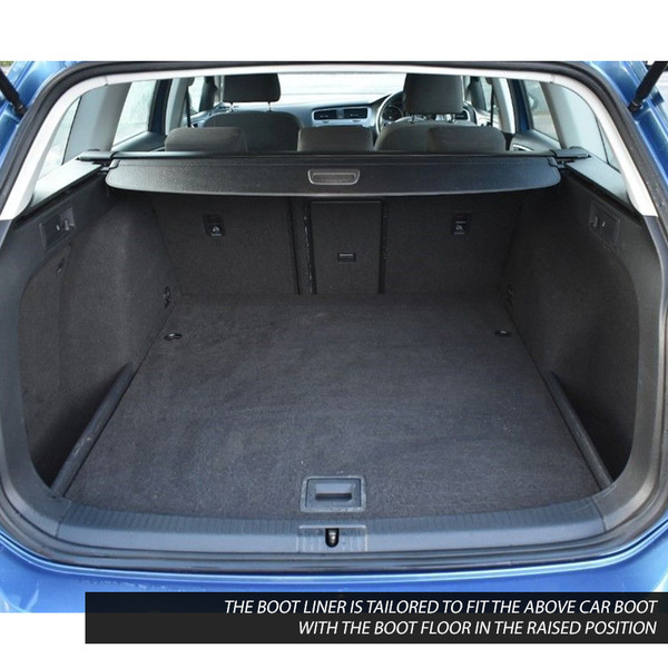 Gledring Tailored Black Boot Liner to fit Volkswagen Golf Estate Mk.7 2013 - 2020 (with Raised Boot Floor)
