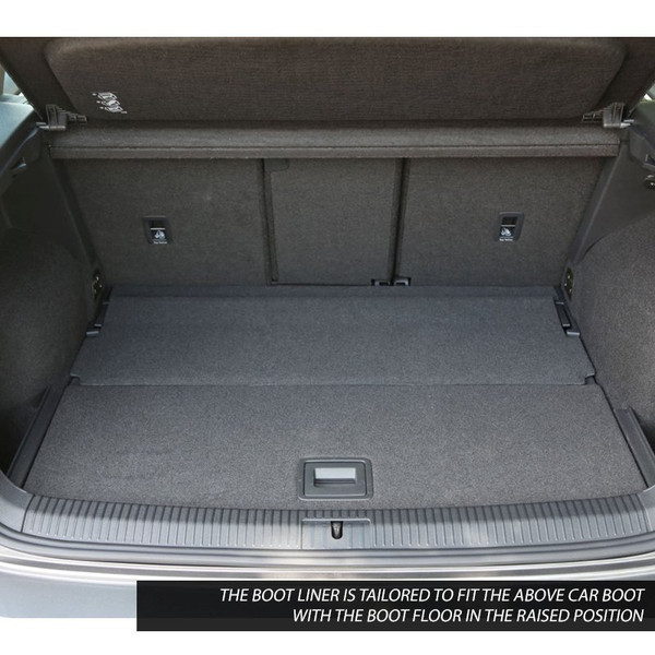 Gledring Tailored Black Boot Liner to fit Volkswagen Golf SV 2014 - 2020 (with Raised Boot Floor)
