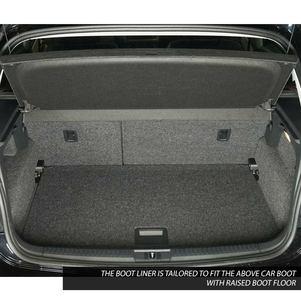 Gledring Tailored Black Boot Liner to fit Volkswagen Polo Mk.5 2009 - 2017 (with Raised Boot Floor)
