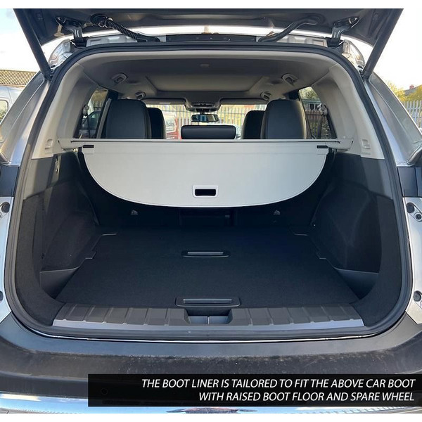 Gledring Tailored Black Boot Liner to fit Nissan X-Trail Mk.4 2022 - 2025 (with Raised Boot Floor - Spare Wheel)