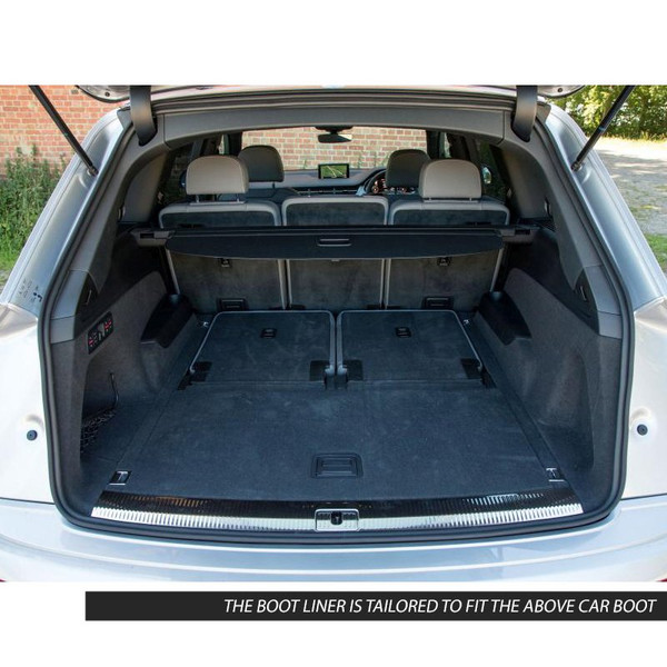Gledring Tailored Black Boot Liner to fit Audi Q7 Mk.2 2015 - 2025