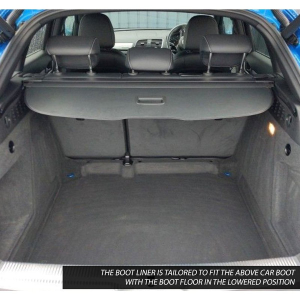 Gledring Tailored Black Boot Liner to fit Audi Q3 Mk.1 2011 - 2018 (with Lowered Boot Floor)