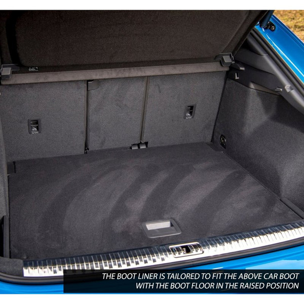 Gledring Tailored Black Boot Liner to fit Audi Q3 Sportback Mk.2 2019 - 2025 (with Raised Variable Boot Floor, Moveable Rear Seats)