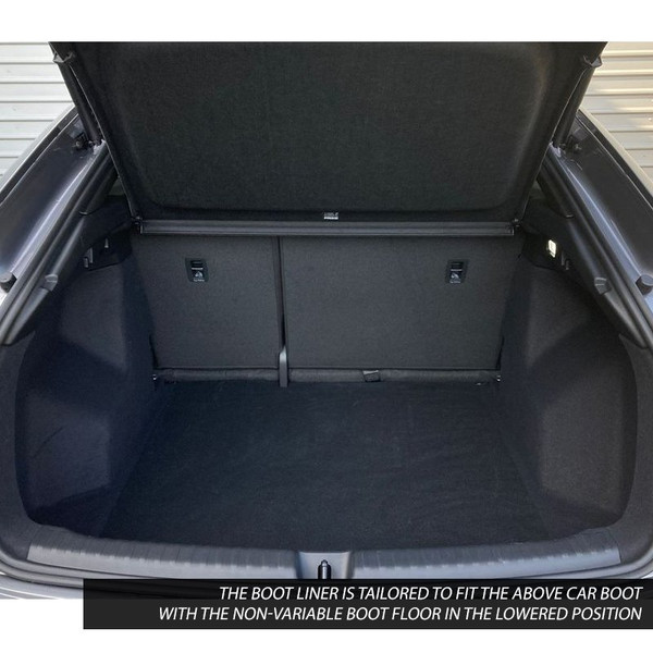 Gledring Tailored Black Boot Liner to fit Audi Q4 e-tron SUV 2021 - 2025 (with Lowered Non-Variable Boot Floor)