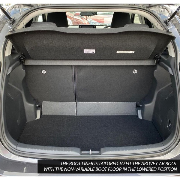 Gledring Tailored Black Boot Liner to fit Toyota Yaris Mk.4 2020 - 2025 (with Lowered Non-Variable Boot Floor)