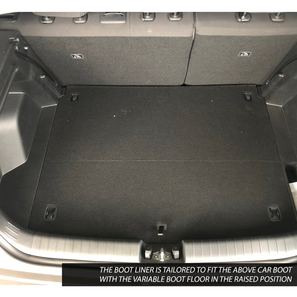 Gledring Tailored Black Boot Liner to fit Hyundai Bayon 2021 - 2026 (with Raised Variable Boot Floor)