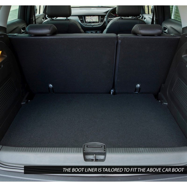 Gledring Tailored Black Boot Liner to fit Vauxhall Crossland 2017 - 2024 (with Raised Boot Floor)