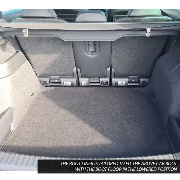 Gledring Tailored Black Boot Liner to fit Skoda Karoq 2017 - 2025 (with VarioFlex Seating and Fixed Boot Floor)