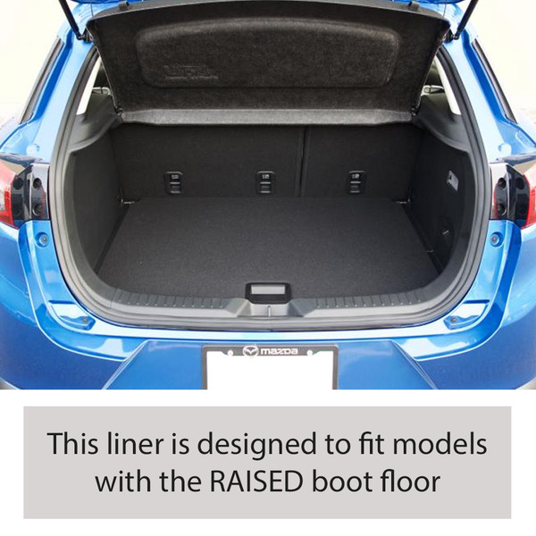 Gledring Tailored Black Boot Liner to fit Mazda CX-3 2015 - 2020 (with Raised Boot Floor)