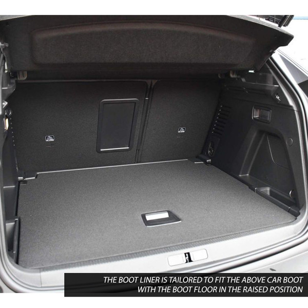 Gledring Tailored Black Boot Liner to fit Peugeot 3008 Mk.2 (Excl. Hybrid) 2017 - 2024 (with Raised Boot Floor)