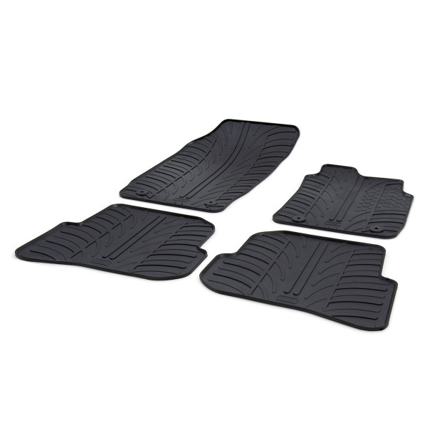 Gledring Tailored Black Rubber 4 Piece Floor Mat Set to fit Audi A1 Sportback Mk.1 (5 Door) 2012 - 2018