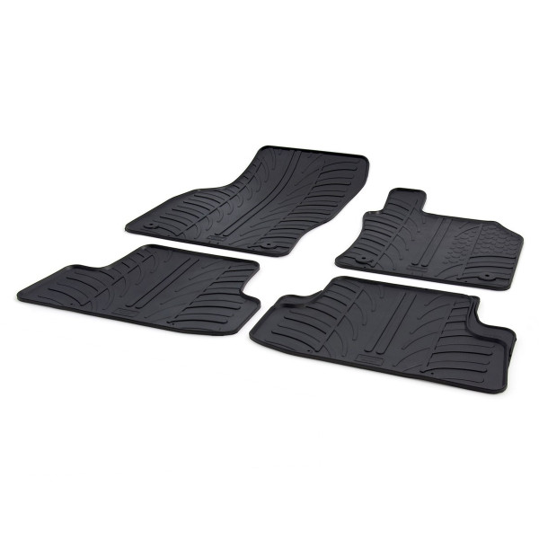 Gledring Tailored Black Rubber 4 Piece Floor Mat Set to fit Audi A3 (3 & 5 Door) (8V) 2012 - 2020