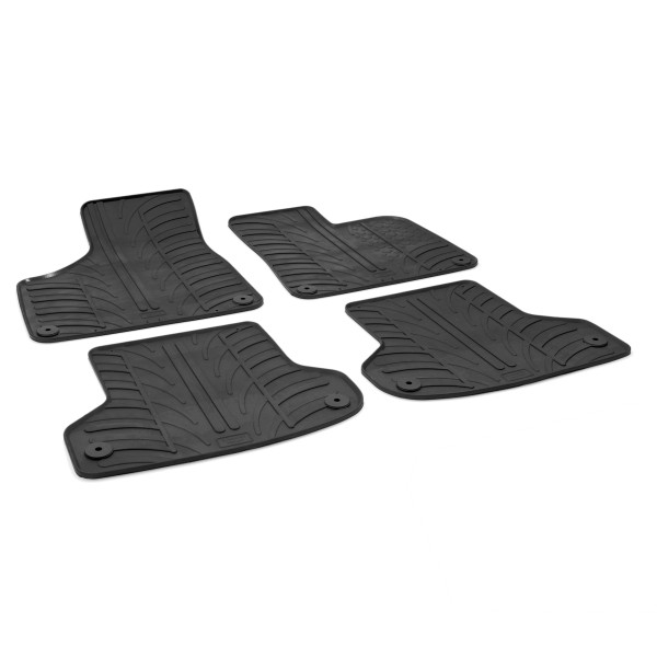 Gledring Tailored Black Rubber 4 Piece Floor Mat Set to fit Audi A3 (3 & 5 Door) (8P) 2003 - 2012