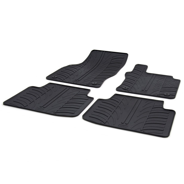 Gledring Tailored Black Rubber 4 Piece Floor Mat Set to fit Volkswagen Passat Mk.8 2015 - 2023