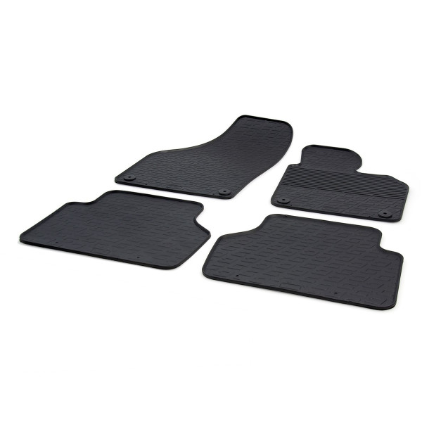 Gledring Tailored Black Rubber 4 Piece Floor Mat Set to fit Volkswagen Tiguan Mk.1 2007 - 2016