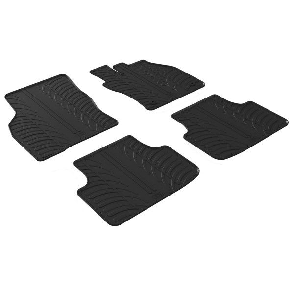 Gledring Tailored Black Rubber 4 Piece Floor Mat Set to fit CUPRA Leon 2020 - 2025