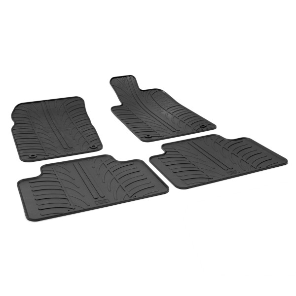 Gledring Tailored Black Rubber 4 Piece Floor Mat Set to fit Jeep Grand Cherokee (WK2) 2015 - 2019
