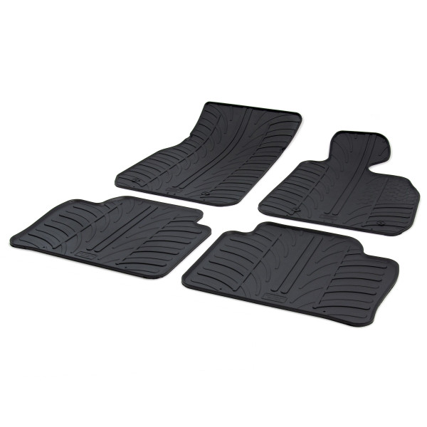 Gledring Tailored Black Rubber 4 Piece Floor Mat Set to fit BMW 3 Series (F30/F31) (Excl. xDrive) 2011 - 2019