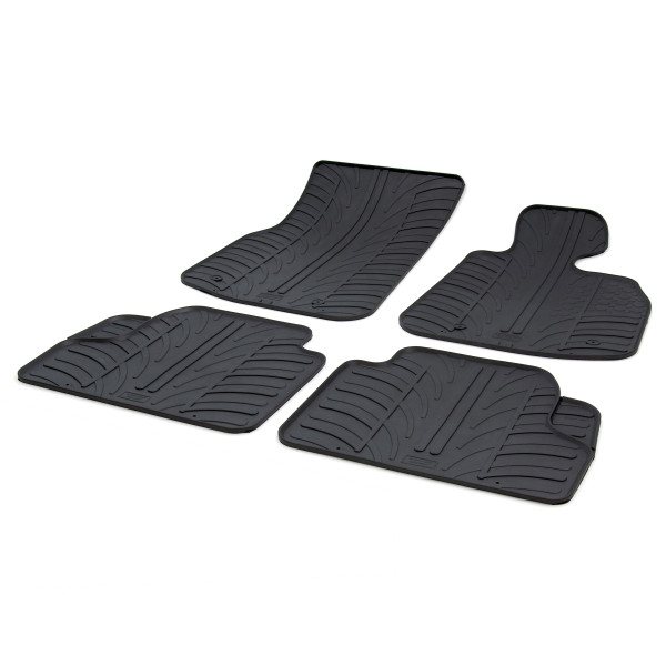 Gledring Tailored Black Rubber 4 Piece Floor Mat Set to fit BMW 4 Series Coupe (F32) 2013 - 2020