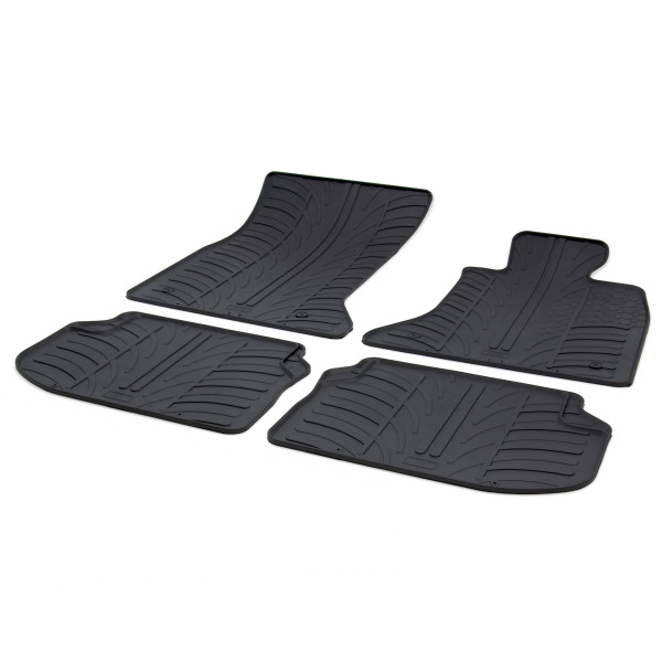 Gledring Tailored Black Rubber 4 Piece Floor Mat Set to fit BMW 5 Series (F10/F11) 2010 - 2016